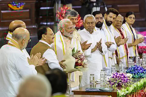 Narendra Modi with NDA leaders